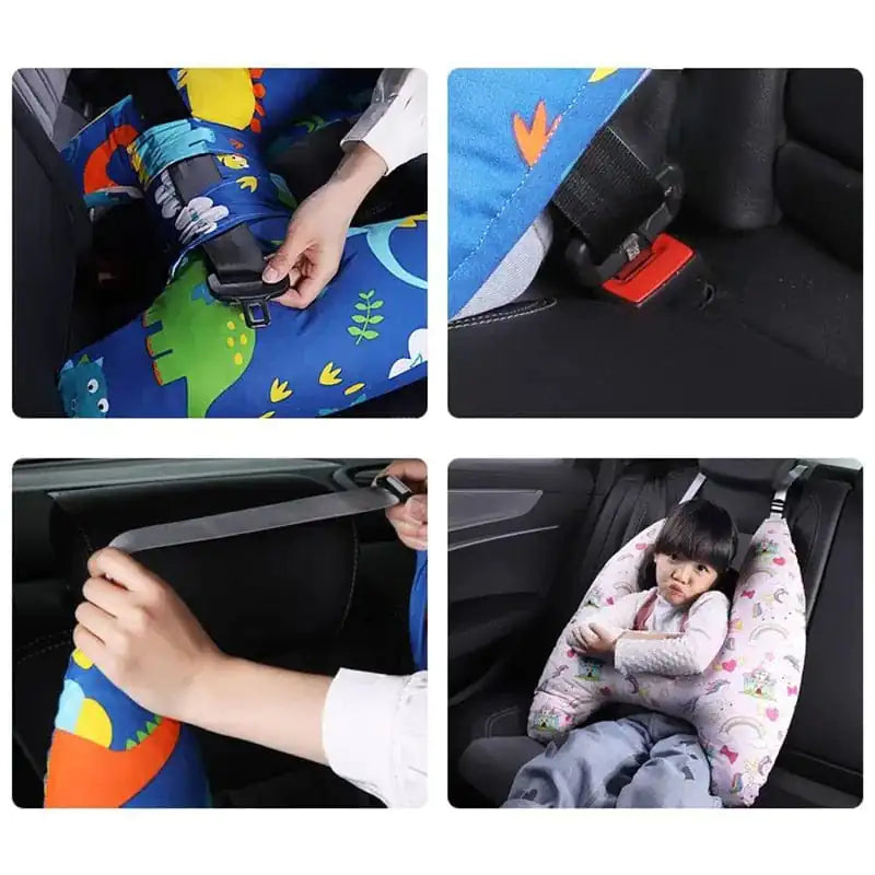 H-Shape kids car travel pillow by Krystina Trendify for adjustable comfort