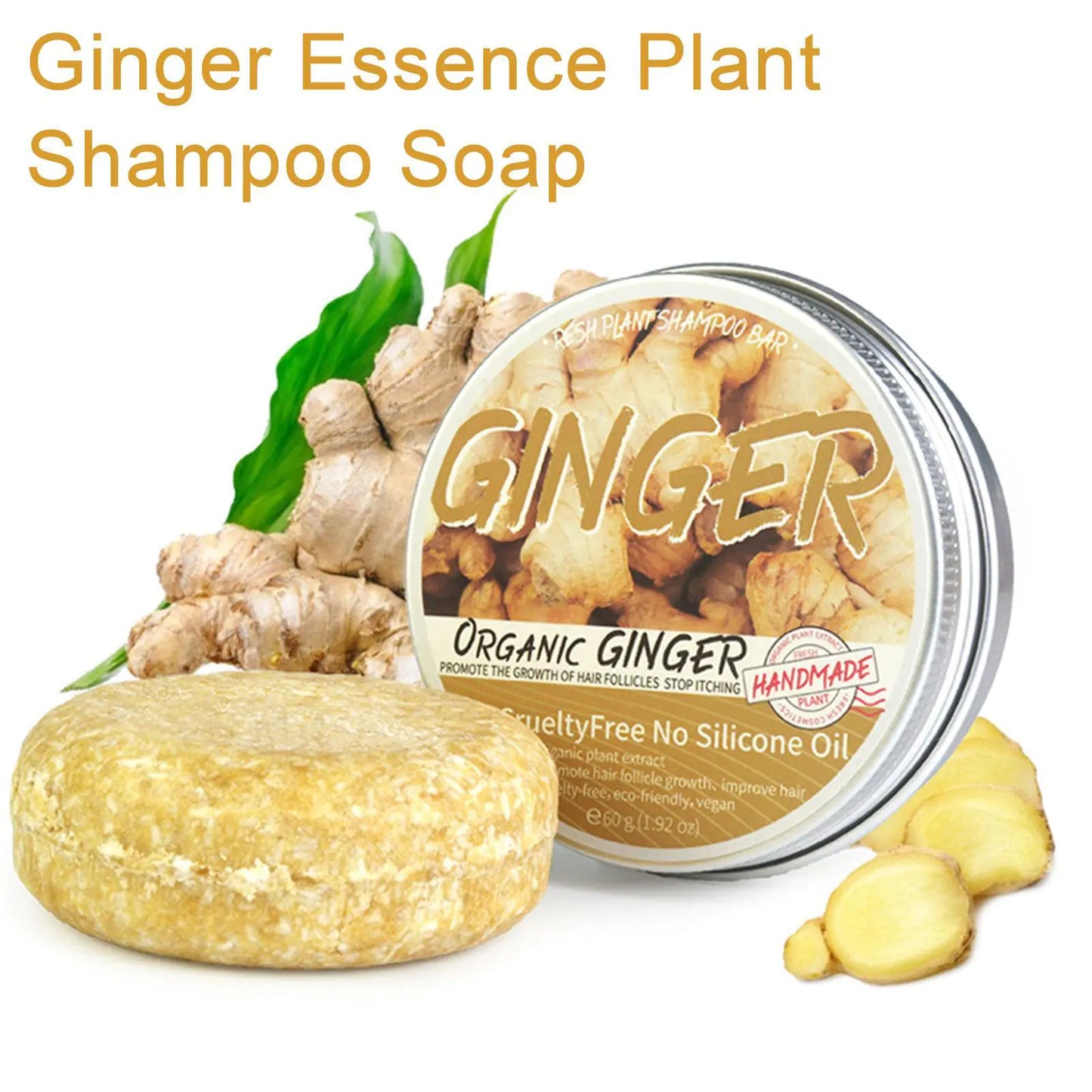 Ginger Polygonum Soap Shampoo Bar for natural, healthy hair growth