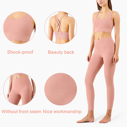 Seamless yoga set gym fitness clothing for women