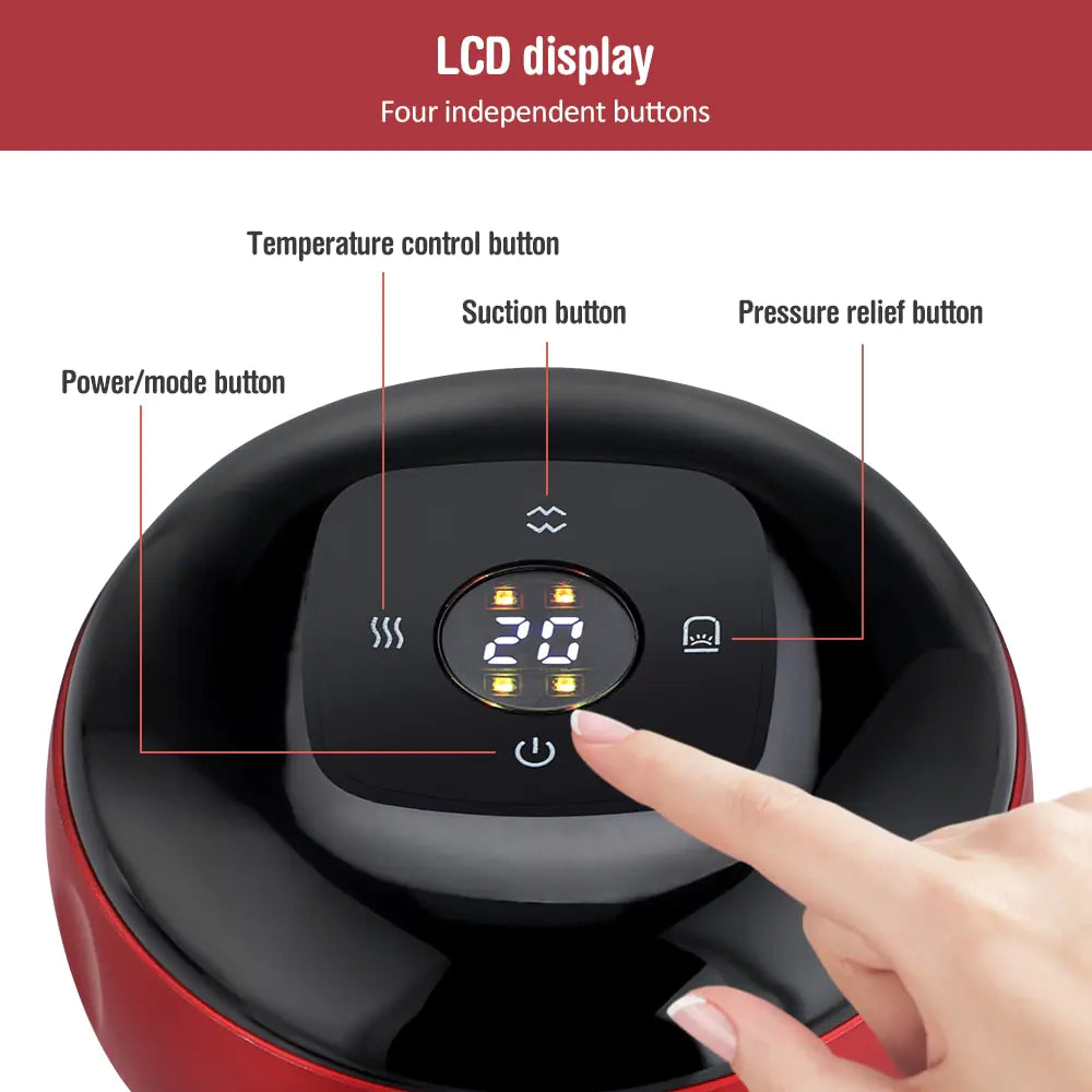 Electric Vacuum Cupping Massage for deep tissue relief and muscle rejuvenation.