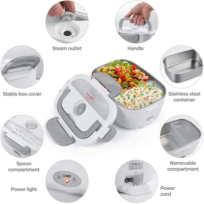 Portable Electric Lunch Box by Krystina Trendify for enjoying hot meals on the go