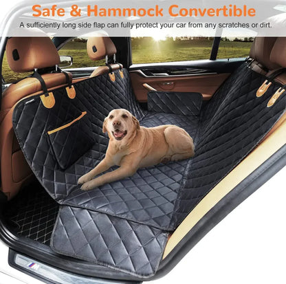 Waterproof pet rear seat cushion by Krystina Trendify with built-in travel toilet