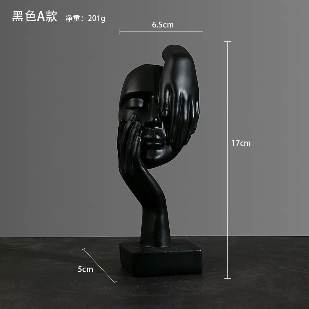 Abstract thinker statue combining intellectual depth and creative design for sophisticated decor