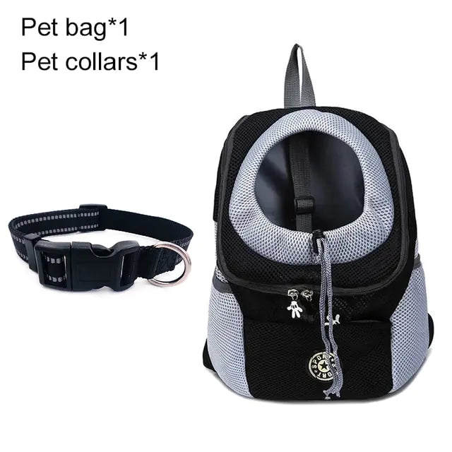 Pet travel carrier bag by Krystina Trendify with adjustable straps and spacious design