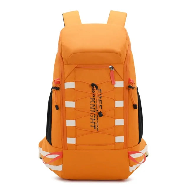 Waterproof outdoor travel bag with large capacity, durable material & versatile carrying options.
