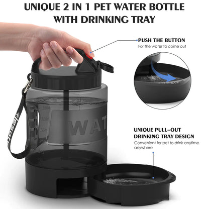 Large capacity water bottle for dogs by Krystina Trendify for outdoor adventures