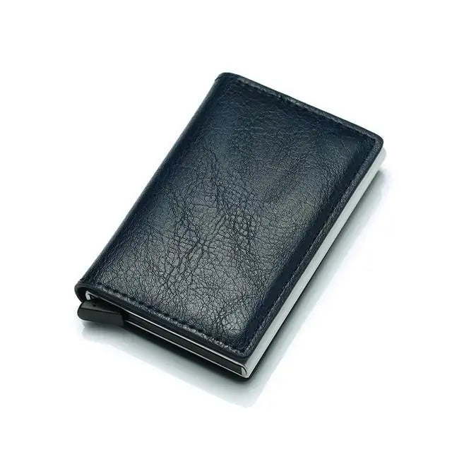 Slim RFID-blocking Card Holder Wallet by Krystina Trendify, designed to protect cards and personal information.