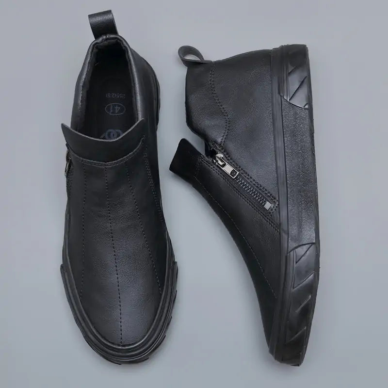 Men's vulcanized leather loafer shoes in timeless style for any occasion