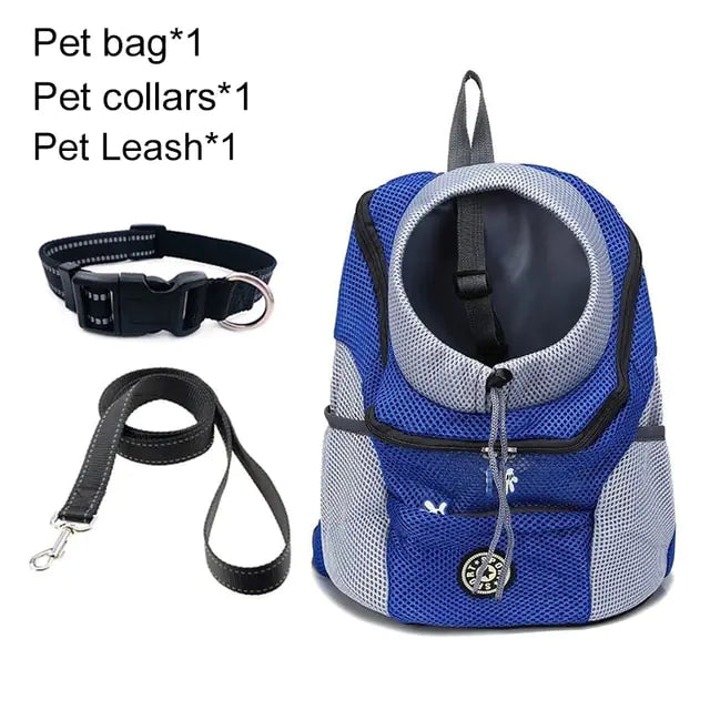 Pet travel carrier bag by Krystina Trendify with adjustable straps and spacious design