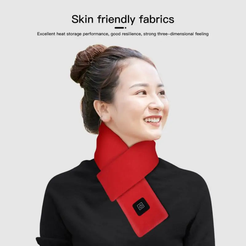 Heated Scarf by Krystina Trendify with adjustable heating levels for personalized warmth during winter activities and commuting.