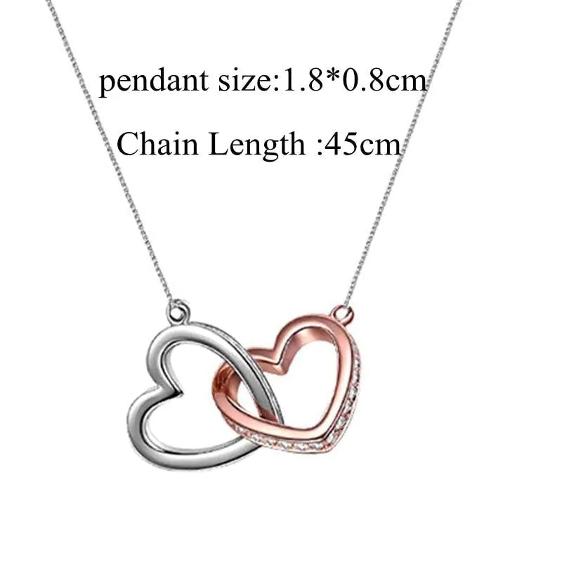 Heart pendant necklace, romantic jewelry gift, elegant love charm.