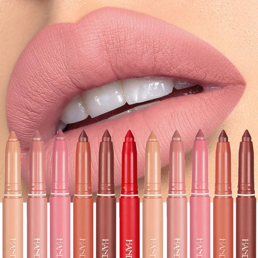 12 Color Matte Lipstick Pen by HANDAIYAN, waterproof and long-lasting for bold, flawless lips.