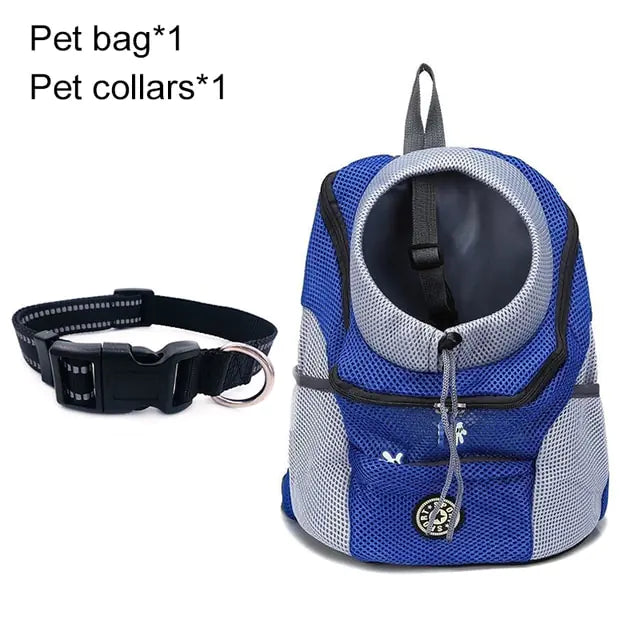 Pet travel carrier bag by Krystina Trendify with adjustable straps and spacious design