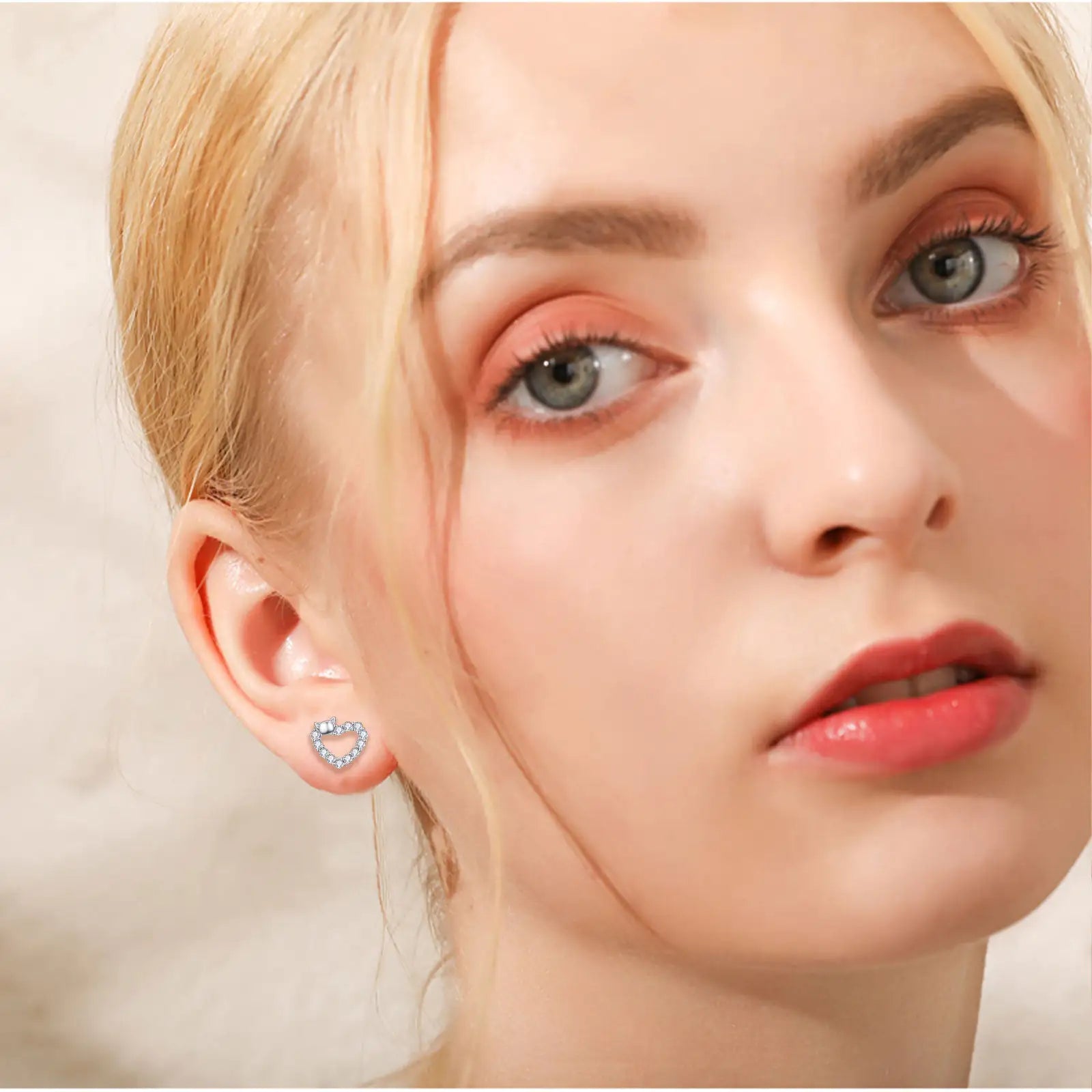 Heart Stud Earrings, crafted with high-quality materials for timeless elegance.