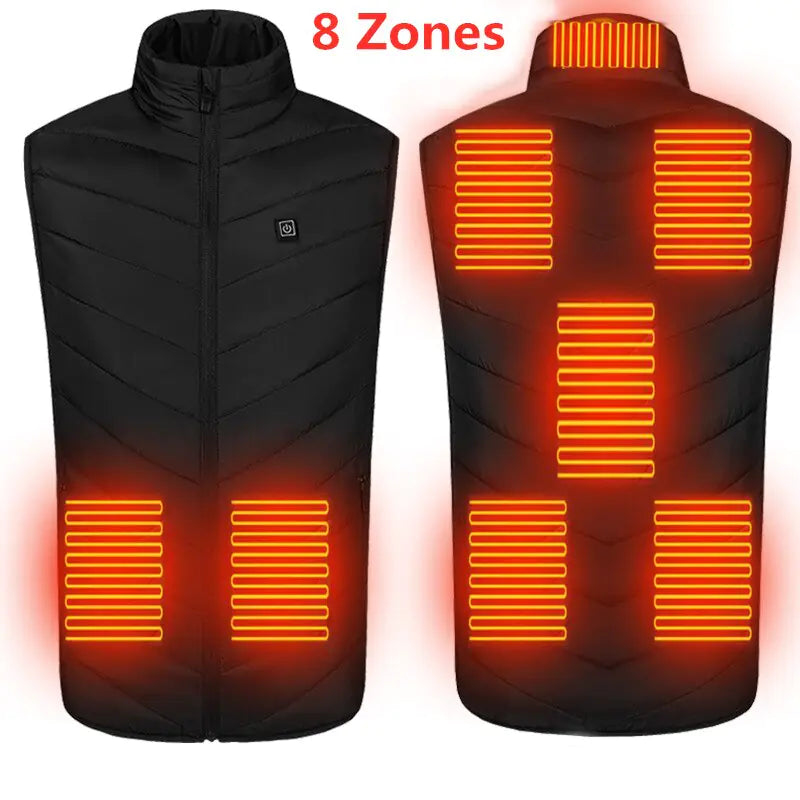 Thermal Heated Vest by Krystina Trendify with adjustable heating levels and long-lasting battery for cold-weather outdoor activities.