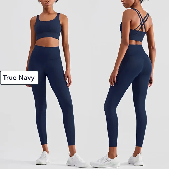 Seamless yoga set gym fitness clothing for women