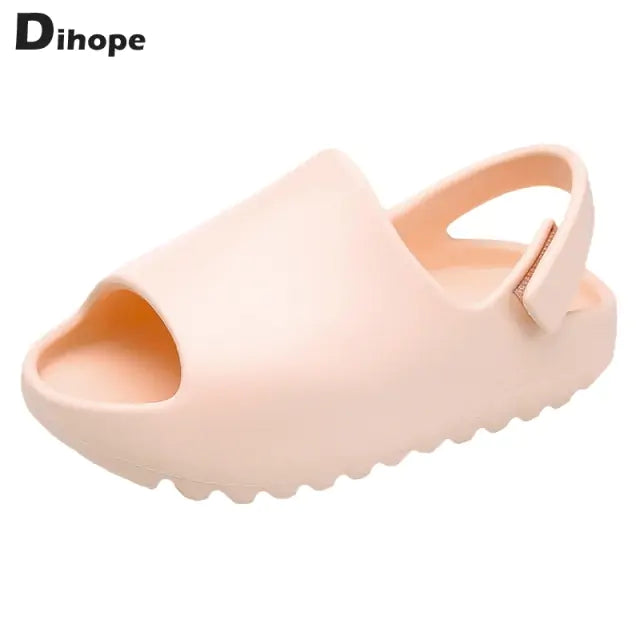 Breathable, non-slip baby slip-on sandals by Dihope in cute designs for sunny days.