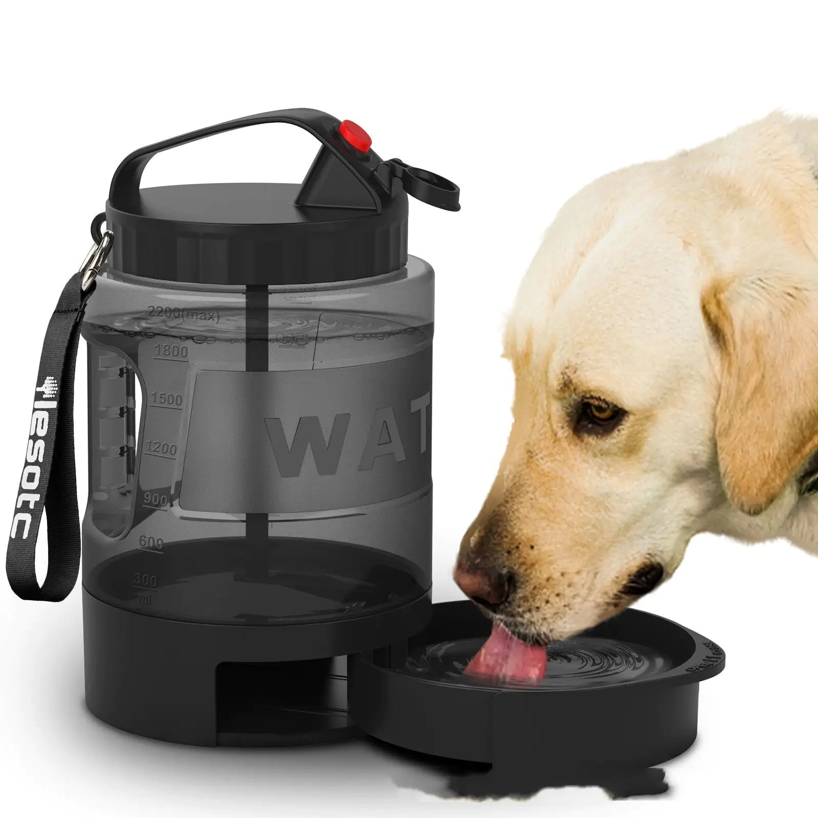 Large capacity water bottle for dogs by Krystina Trendify for outdoor adventures