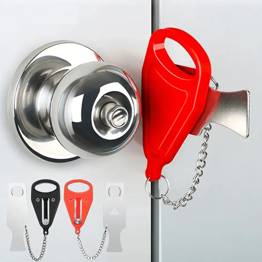 Portable metal door lock for home and travel by Krystina Trendify