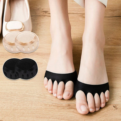 Five Toes Forefoot Pads by Krystina Trendify, providing shock-absorbing relief and cushioning for feet wearing high heels.