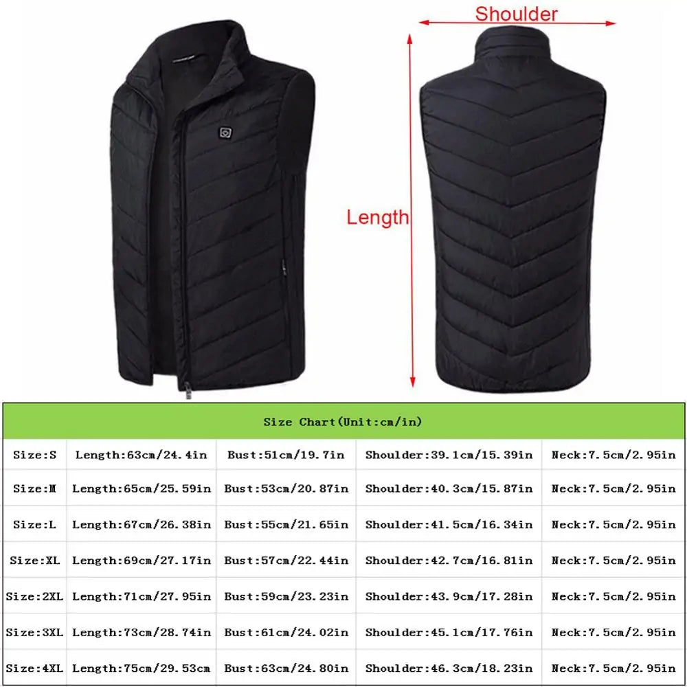 Thermal Heated Vest by Krystina Trendify with adjustable heating levels and long-lasting battery for cold-weather outdoor activities.