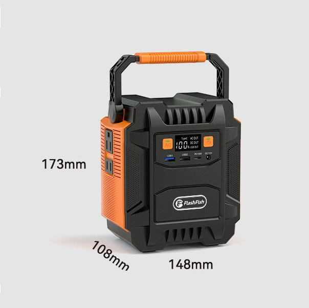 Compact 200W outdoor power supply for camping, travel, and emergency backup with 220V/110V output.