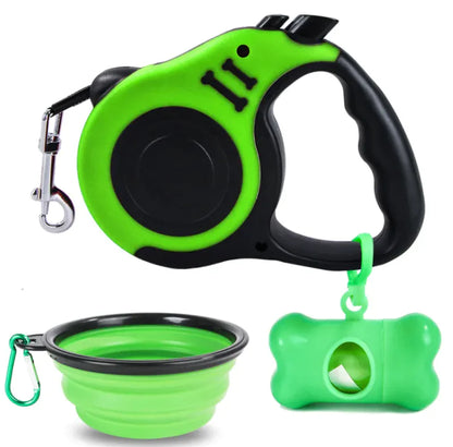 Pet leash, foldable bowl, and bag dispenser organizer by Krystina Trendify