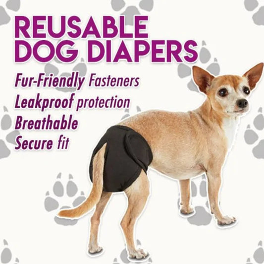 Reusable, breathable dog diaper by Krystina Trendify, soft and stylish for dog comfort during menstruation.