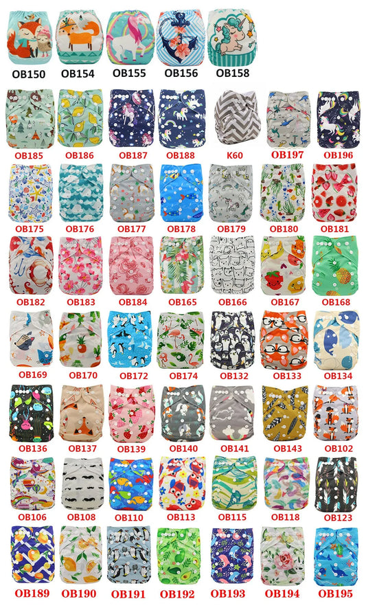 Adjustable reusable diapers, soft, leak-proof, breathable design for babies