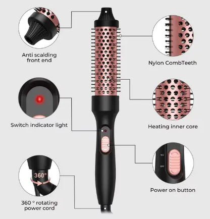 3-in-1 straightener, curler & ionic dryer for smooth hair styling.
