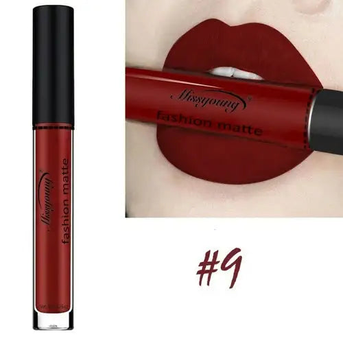 Missyoung Brand Makeup Matte Lipstick with rich pigment and long-lasting wear for a bold look.
