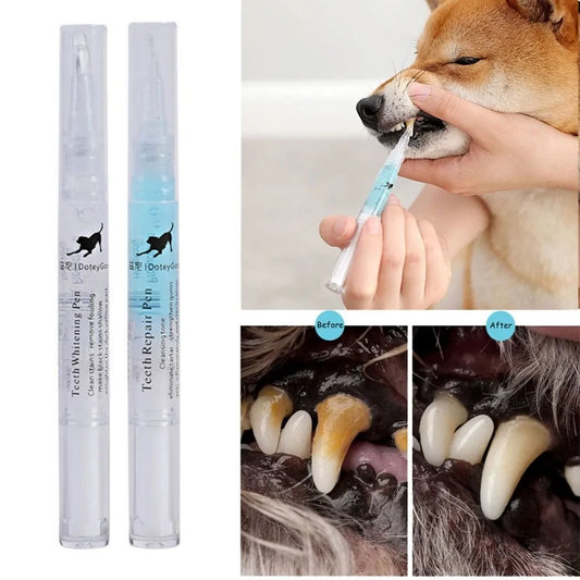 Pet Teeth Cleaning Pen Kit for tartar removal, fresh breath, and gum health.