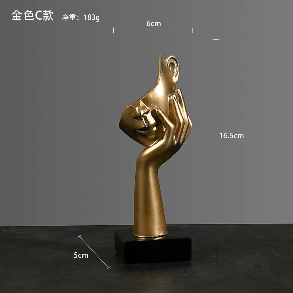 Abstract thinker statue combining intellectual depth and creative design for sophisticated decor