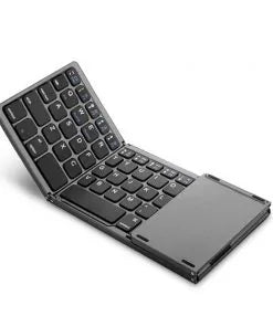 Foldable Bluetooth keyboard by Krystina Trendify, compact and compatible with iOS, Android, and Windows devices