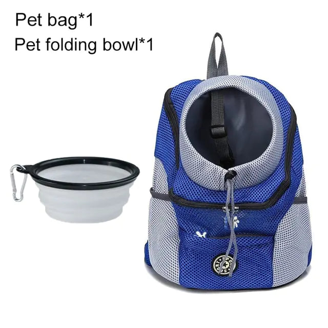 Pet travel carrier bag by Krystina Trendify with adjustable straps and spacious design