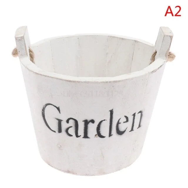 Eco-friendly wooden flower pot for indoor and outdoor use