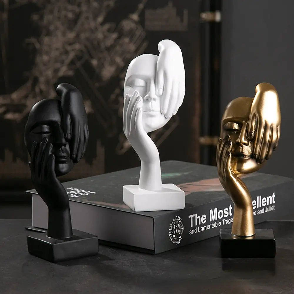 Abstract thinker statue combining intellectual depth and creative design for sophisticated decor