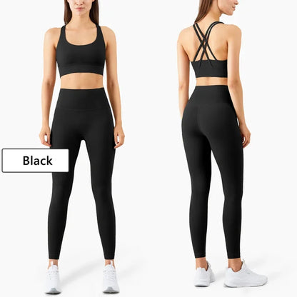 Seamless yoga set gym fitness clothing for women