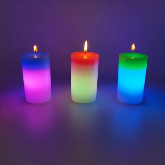 LED color-changing candle for a magical and elegant ambiance, perfect for any occasion or home decor.