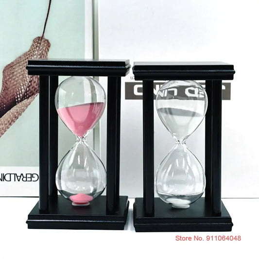 Vintage Wooden Hourglass by Krystina Trendify