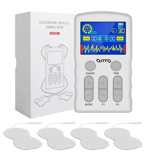 EMS electric muscle stimulator for targeted muscle stimulation, workout enhancement, and recovery.