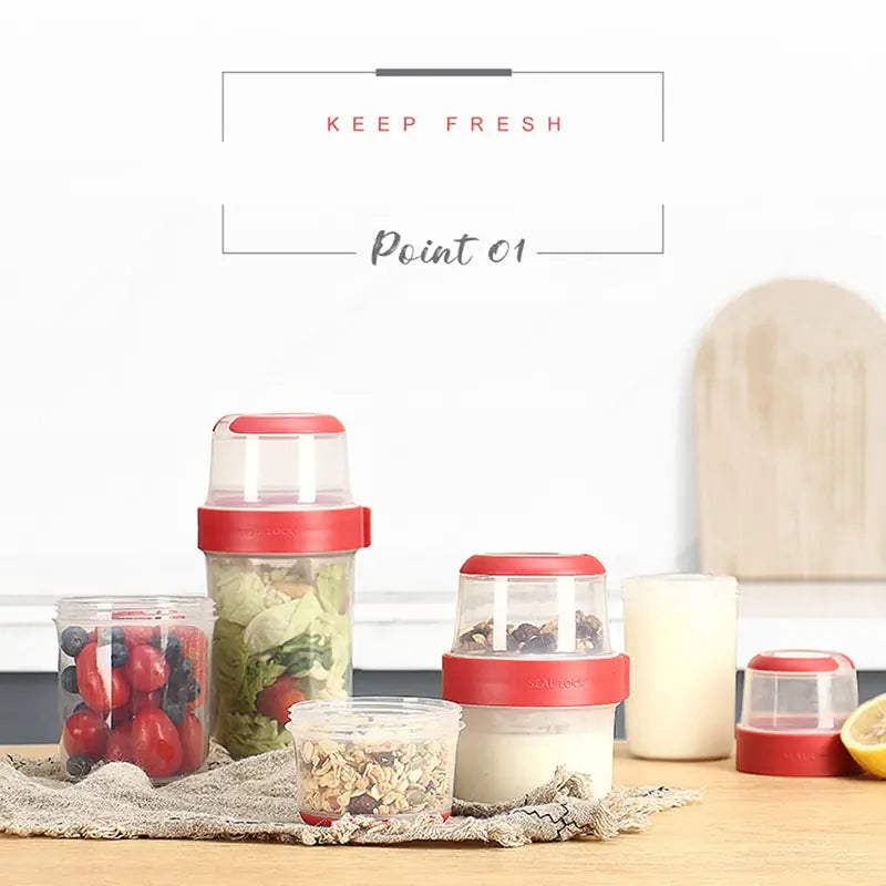 Eco-friendly airtight food container by Krystina Trendify, designed for freshness and convenience.