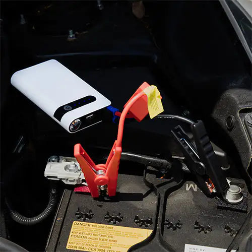 Powerful car jump starter for emergency battery boosting by Krystina Trendify