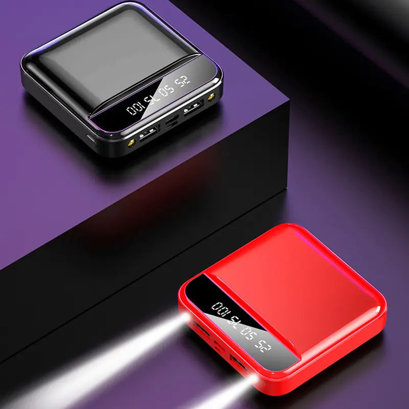 30000mAh portable power bank with Type-C, LED display, and compatibility with iPhone, Xiaomi, Huawei, and more.