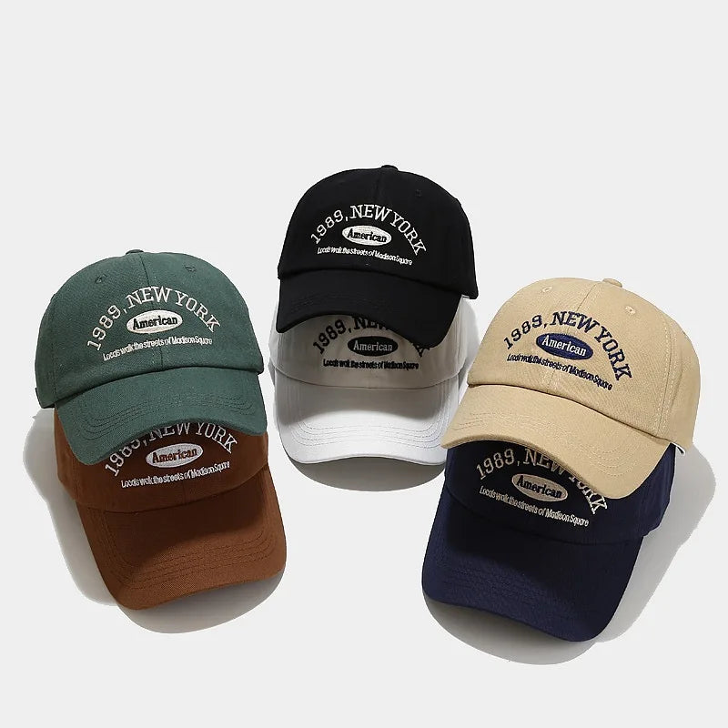 Adjustable Baseball Hat – breathable cotton cap with metal buckle strap and curved brim for sun protection, perfect for casual and outdoor wear.