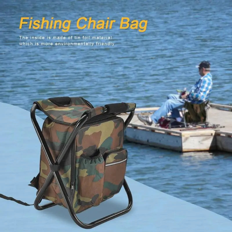 Portable waterproof camping chair, durable and weatherproof for outdoor activities