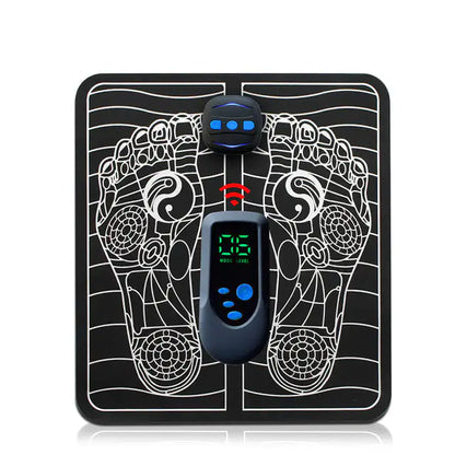 Electric pad muscle stimulator with 6 modes and portable design for workouts and recovery.