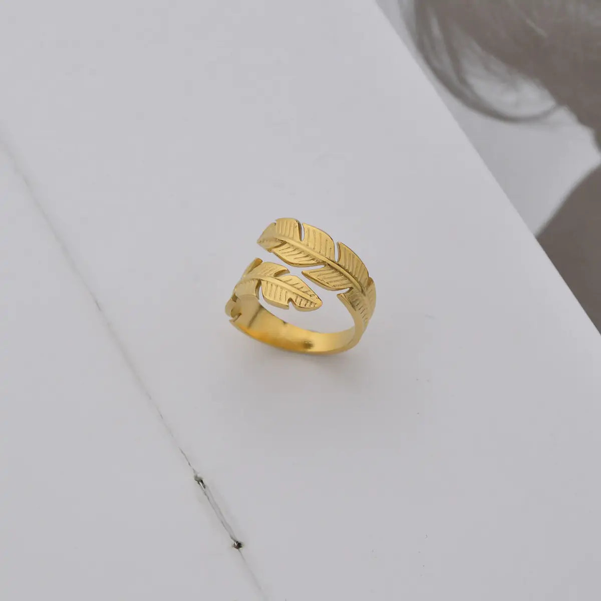 Gold Cocktail Ring with sparkling cubic zirconia stones by nextvance