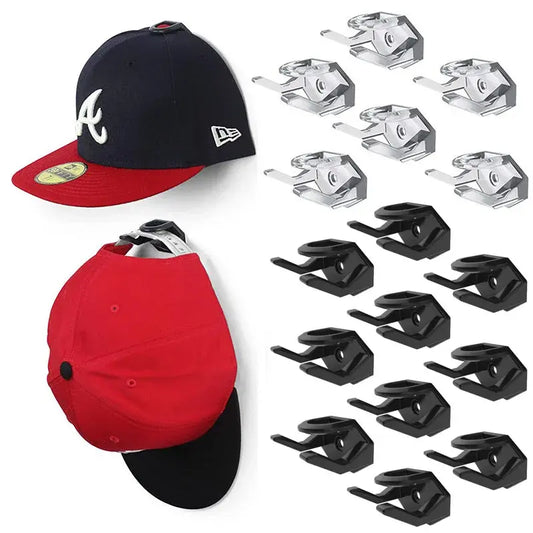 Self-adhesive hat racks by Krystina Trendify for organized baseball caps.