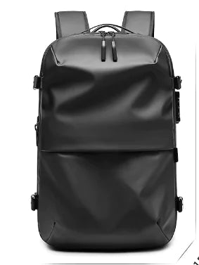 Water-resistant vacuum compression large-capacity backpack by Krystina Trendify